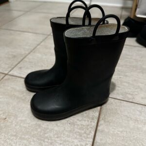 Black Kids Rain Boots